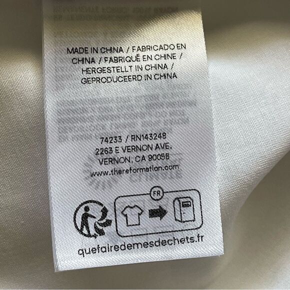 NEW Reformation Coucou Linen Midi Dress White Classic Pleated Size 6 - Picture 8 of 10